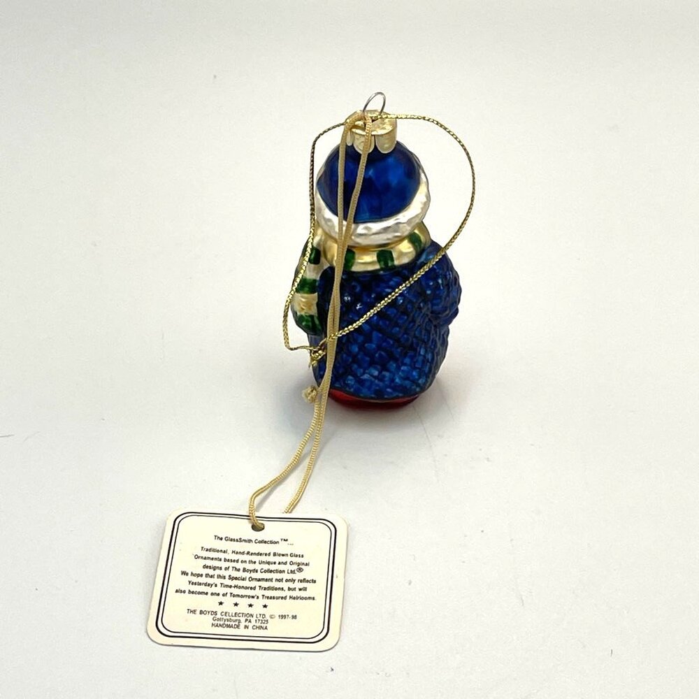 Boyds Bears Blown Glass Ornament 1999 Matthew Vintage Christmas - Picture 3 of 7